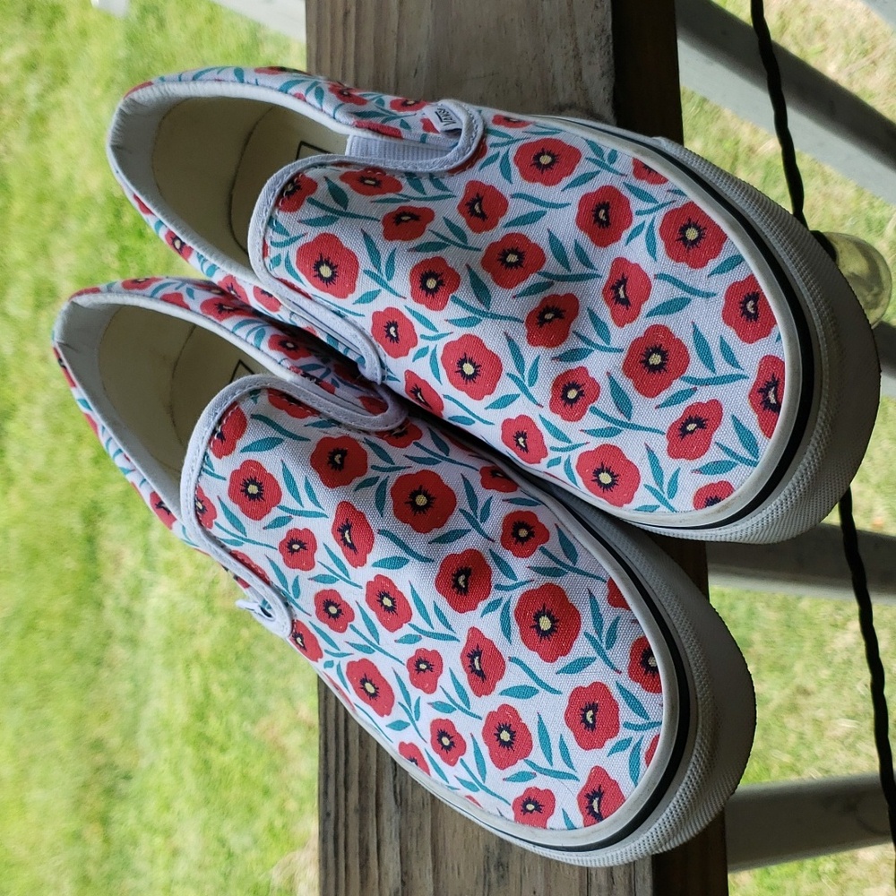 VANS | Project X Flower Poppy Canvas Slip-On Shoes